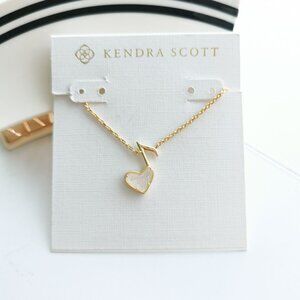 Kendra Scott Ari Heart Music Note Gold Drusy Necklace